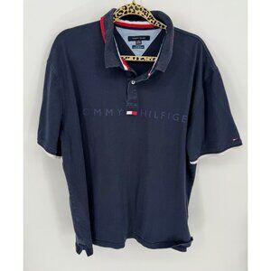Tommy Hilfiger Mens Custom Fit Navy Polo Shirt